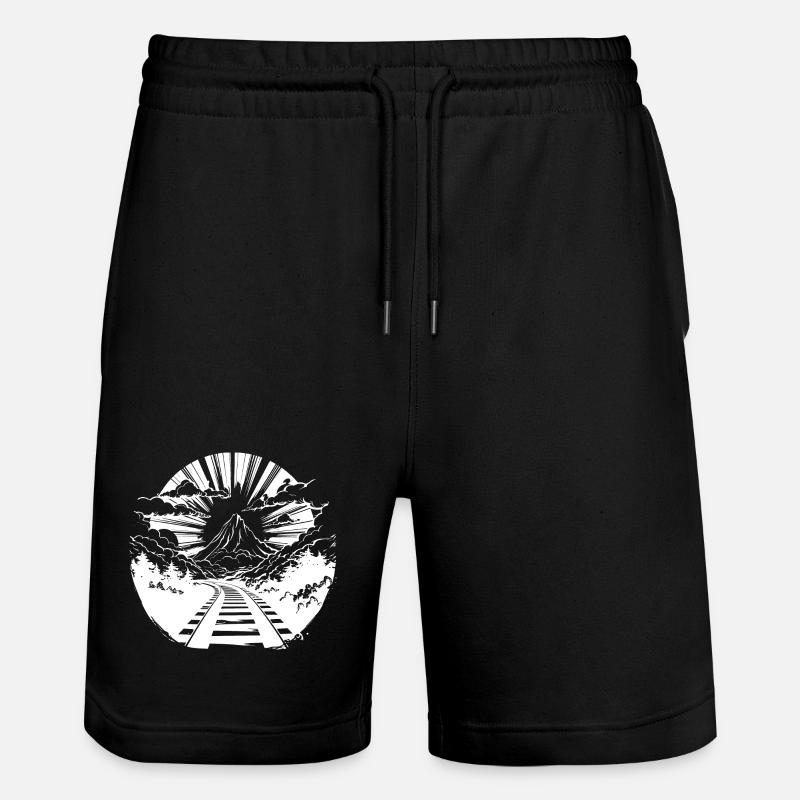 Graphique ferroviaire - Short de jogging bio TRAINER Stanley/Stella unisexe - noir