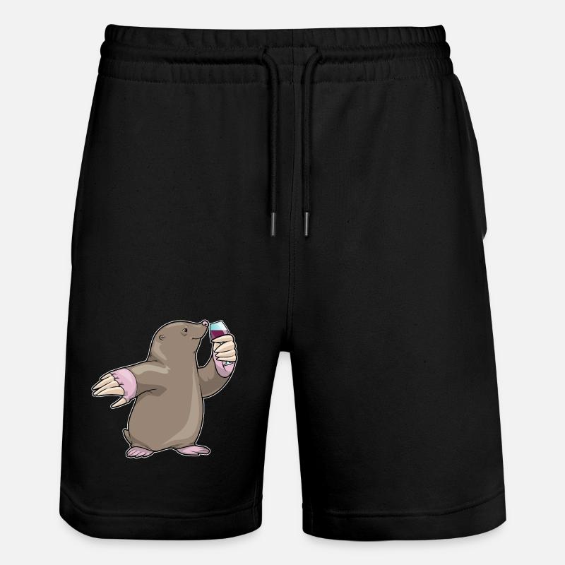 Vin rouge Mole - Short de jogging bio TRAINER Stanley/Stella unisexe - noir