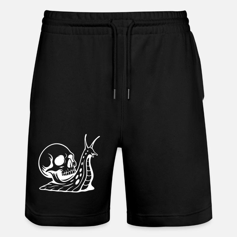 Gothic Skull with Serpent Design - Stanley/Stella Trainer Unisex Organic Jogging Shorts - black