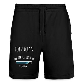 Politicien Cadeau Profession Éducation Politique - Short de jogging bio TRAINER Stanley/Stella unisexe - noir - Devant - Nik (191cm) & Marisol (170cm)