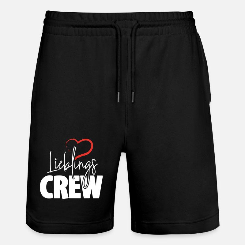 Cœur d’équipage préféré - Short de jogging bio TRAINER Stanley/Stella unisexe - noir