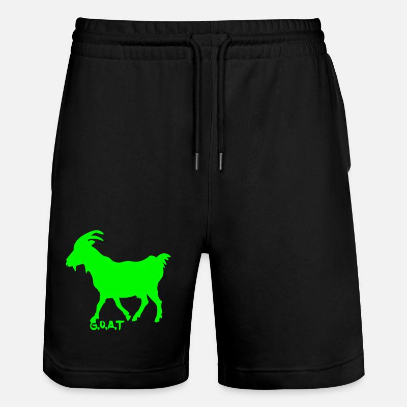 Chèvre vert fluo - Short de jogging bio TRAINER Stanley/Stella unisexe - noir