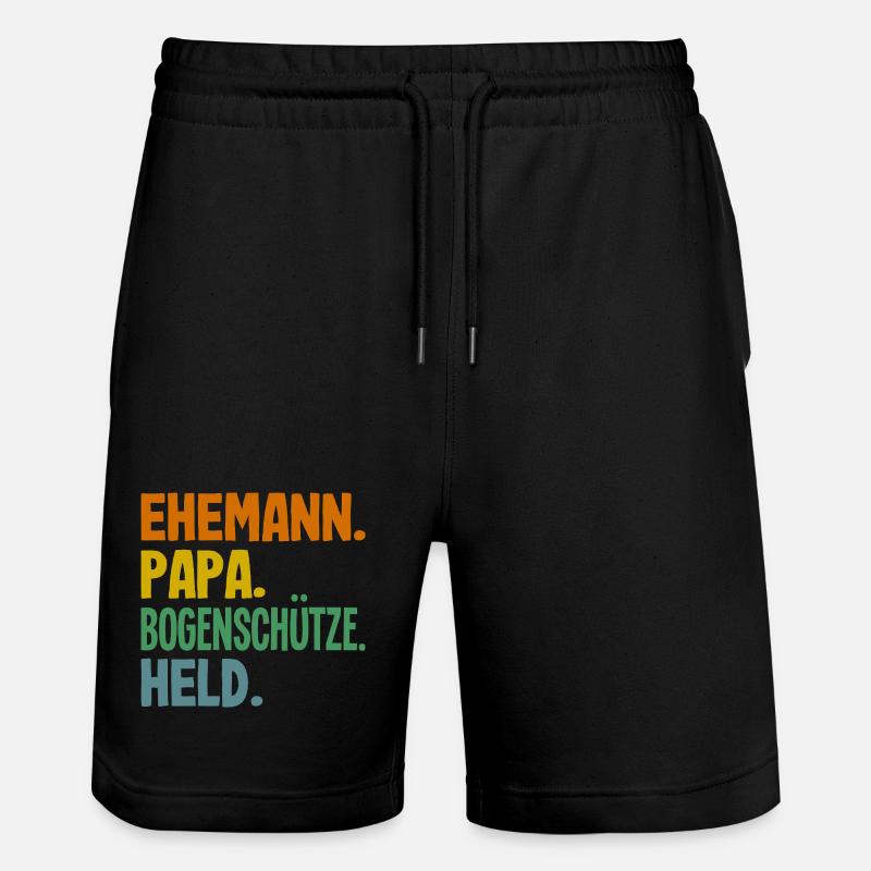 Bogenschießen Bogenschütze Geschenk - Stanley/Stella Unisex Bio Joggingshorts Trainer  - Schwarz