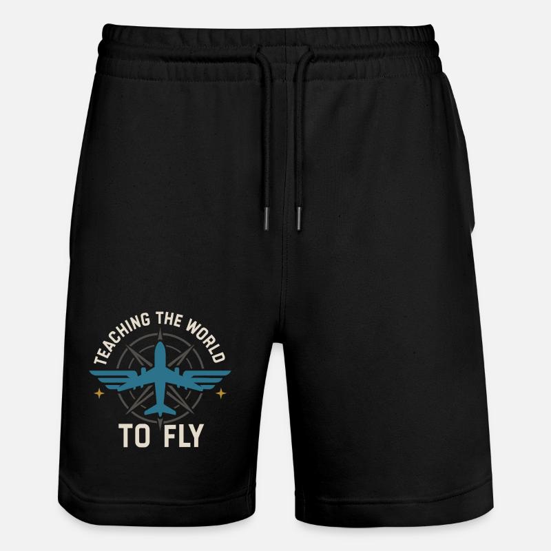 Fluglehrer Cfi Pilot Luftfahrtlehrer - Stanley/Stella Unisex Bio Joggingshorts Trainer  - Schwarz