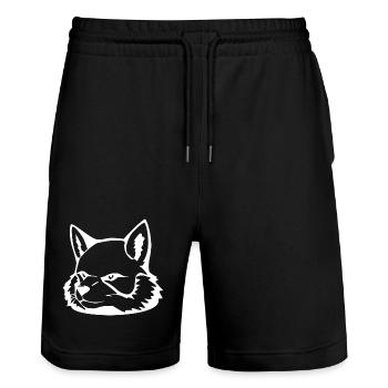 Fuchs - Stanley/Stella Unisex Bio Joggingshorts Trainer  - Schwarz - Vorne - Nik (191cm) & Marisol (170cm)