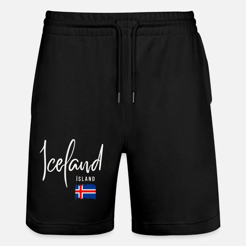 Racines islandaises, j’adore l’Islande - Short de jogging bio TRAINER Stanley/Stella unisexe - noir