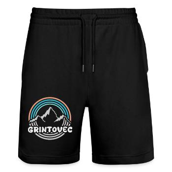 Mount Grintovec - Stanley/Stella Trainer Unisex Organic Jogging Shorts - black - Front - Nik (191cm) & Marisol (170cm)