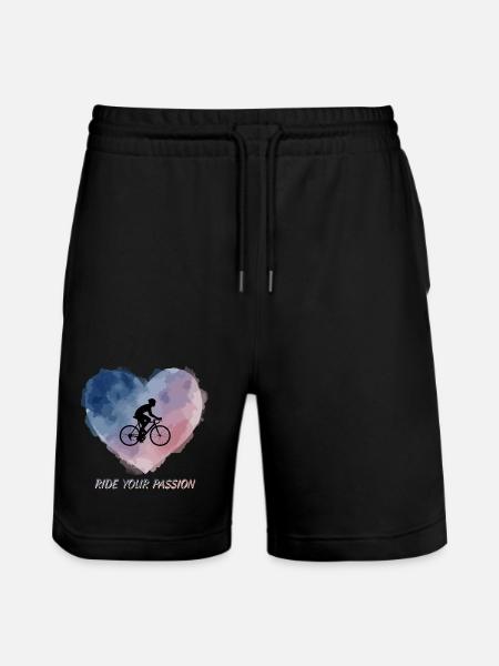 Aquarell-Herz-Fahrt - Stanley/Stella Unisex Bio Joggingshorts Trainer  - Schwarz
