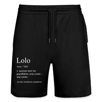 Meilleur design de Grand-père Philippin de Lolo jamais conçu - Short de jogging bio TRAINER Stanley/Stella unisexe - noir - Devant - Nik (191cm) & Marisol (170cm)