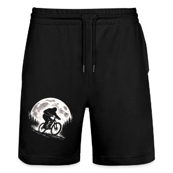 Bigfoot Mountainbiking - Stanley/Stella Unisex Bio Joggingshorts Trainer  - Schwarz - Vorne - Nik (191cm) & Marisol (170cm)