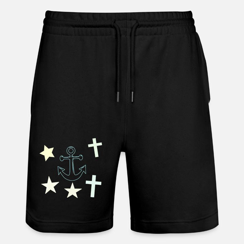 Chalk Nayik : Anchor Stars - Short de jogging bio TRAINER Stanley/Stella unisexe - noir