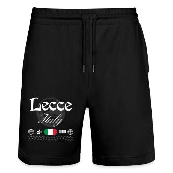 Souvenir de voyage streetwear à Lecce Italie - Short de jogging bio TRAINER Stanley/Stella unisexe - noir - Devant - Nik (191cm) & Marisol (170cm)