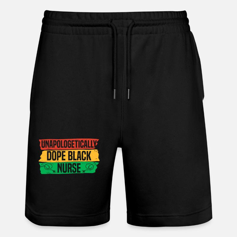 Schwarze Geschichte Krankenschwester Afrika - Stanley/Stella Unisex Bio Joggingshorts Trainer  - Schwarz