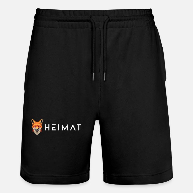 Heimat Rotfuchs geometric Designs - Stanley/Stella Unisex Bio Joggingshorts Trainer  - Schwarz