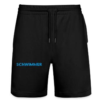 Schwimmer - Stanley/Stella Unisex Bio Joggingshorts Trainer  - Schwarz - Vorne - Nik (191cm) & Marisol (170cm)