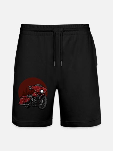 Chopper // Custom // Motorcycle - Stanley/Stella Trainer Unisex Organic Jogging Shorts - black