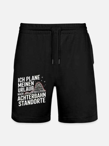 Achterbahn Freizeitpark Roller Coaster - Stanley/Stella Unisex Bio Joggingshorts Trainer  - Schwarz
