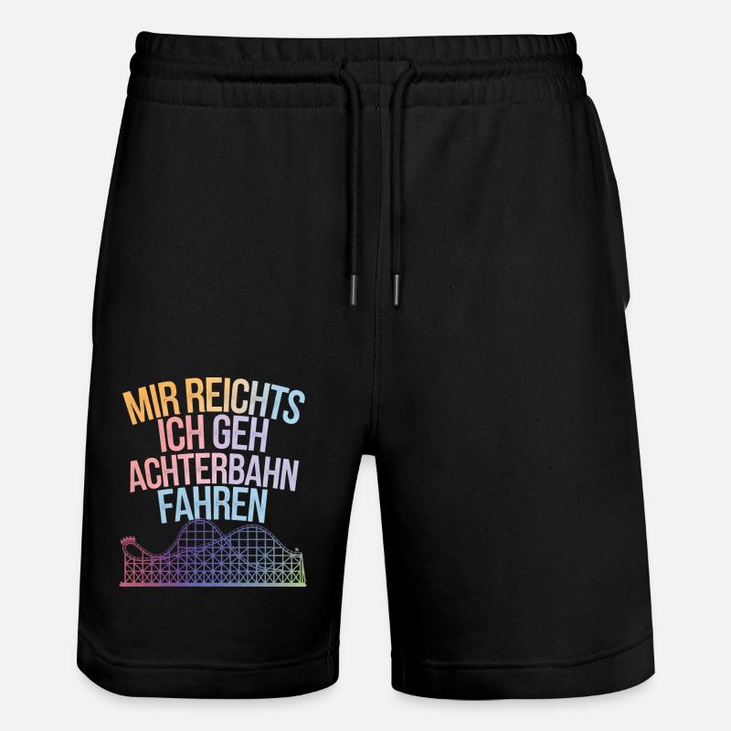 Achterbahn Freizeitpark Roller Coaster - Stanley/Stella Unisex Bio Joggingshorts Trainer  - Schwarz