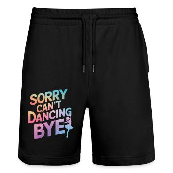 Tanzen Tänzer Tanzen - Stanley/Stella Unisex Bio Joggingshorts Trainer  - Schwarz - Vorne - Nik (191cm) & Marisol (170cm)