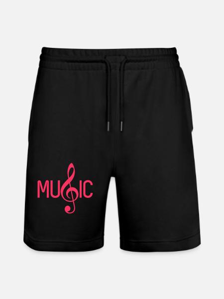 Music ... Music - Stanley/Stella Trainer Unisex Organic Jogging Shorts - black