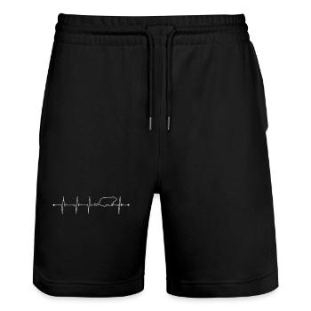 Marmot Marble Weather Gift Pulse Frequency Li - Stanley/Stella Trainer Unisex Organic Jogging Shorts - black - Front - Nik (191cm) & Marisol (170cm)