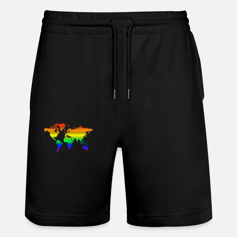 Arc-en-ciel Monde - Short de jogging bio TRAINER Stanley/Stella unisexe - noir