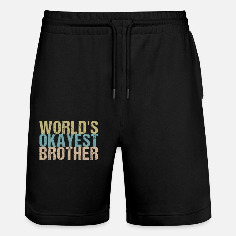 Meilleur frère du monde - Short de jogging bio TRAINER Stanley/Stella unisexe - noir