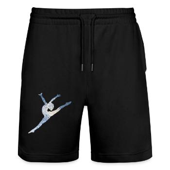 Ballet saut - Short de jogging bio TRAINER Stanley/Stella unisexe - noir - Devant - Nik (191cm) & Marisol (170cm)