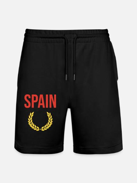 Spain España Spain - Stanley/Stella Trainer Unisex Organic Jogging Shorts - black