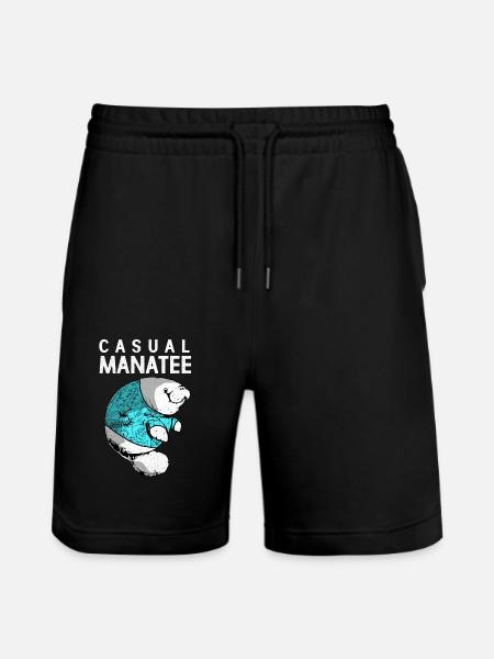 Manatee - Stanley/Stella Trainer Unisex Organic Jogging Shorts - black