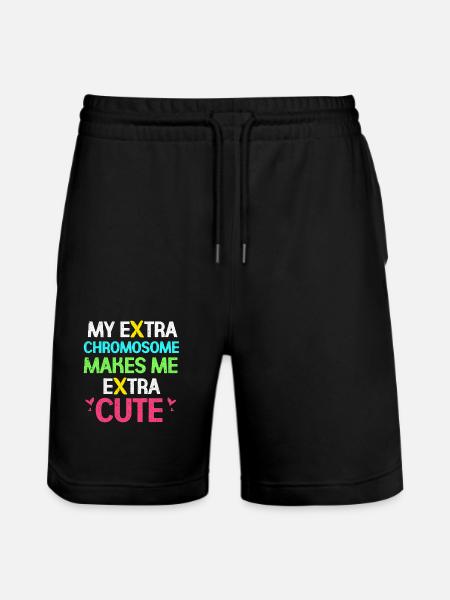 Down syndrome - Stanley/Stella Trainer Unisex Organic Jogging Shorts - black