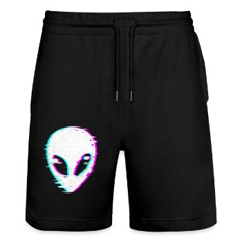Aliens - Stanley/Stella Unisex Bio Joggingshorts Trainer  - Schwarz - Vorne - Nik (191cm) & Marisol (170cm)
