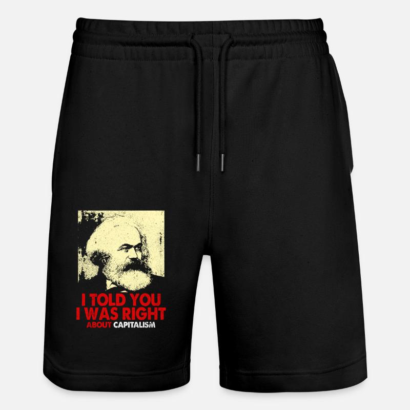 Kommunismus - Stanley/Stella Unisex Bio Joggingshorts Trainer - Schwarz