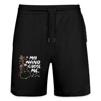 Cello - Stanley/Stella Trainer Unisex Organic Jogging Shorts - black - Front - Nik (191cm) & Marisol (170cm)