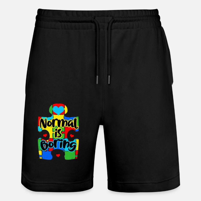 Autisme - Short de jogging bio TRAINER Stanley/Stella unisexe - noir