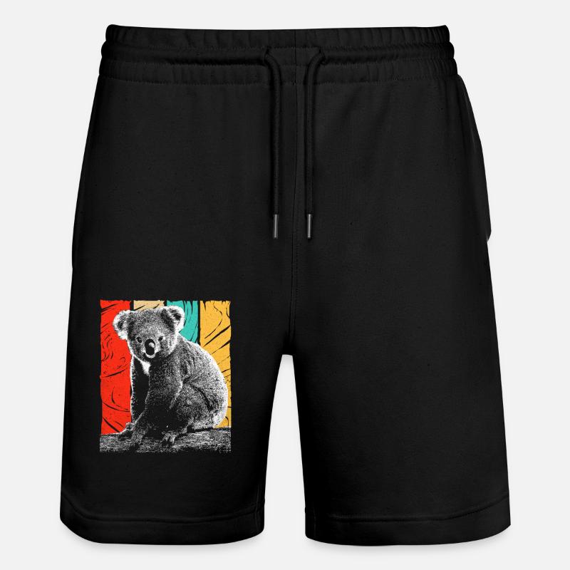 Koala - Stanley/Stella Unisex Bio Joggingshorts Trainer  - Schwarz