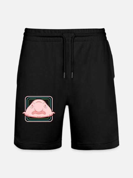 Blobfisch Tiefsee Grumpy Introvertiert Geschenk - Stanley/Stella Unisex Bio Joggingshorts Trainer  - Schwarz