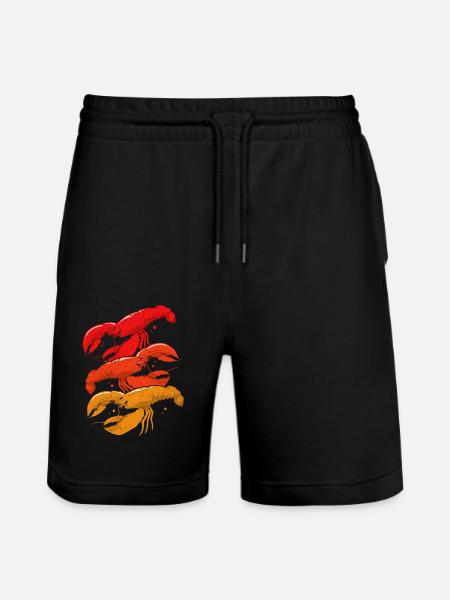 Lobster - Stanley/Stella Trainer Unisex Organic Jogging Shorts - black