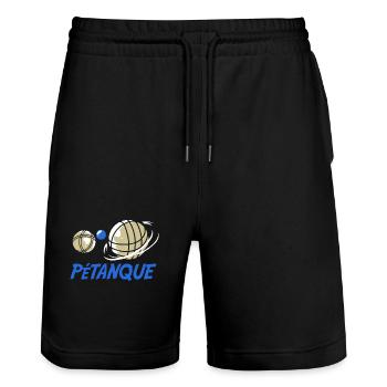Pétanque Bocce Raffa Boule Sport Ball Petanque - Stanley/Stella Trainer Unisex Organic Jogging Shorts - black - Front - Nik (191cm) & Marisol (170cm)