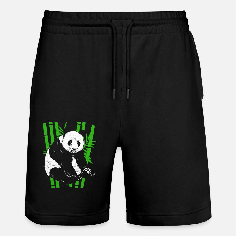 Panda - Stanley/Stella Unisex Bio Joggingshorts Trainer  - Schwarz