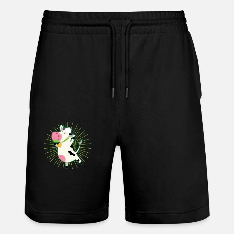 Herbe de vache mangent acclamations - Short de jogging bio TRAINER Stanley/Stella unisexe - noir