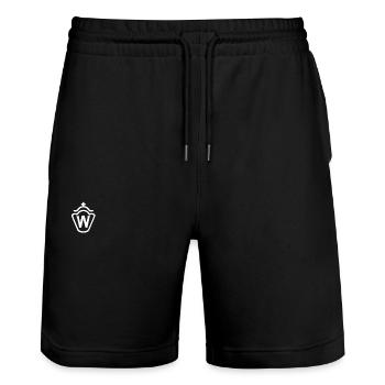 Westfale - Stanley/Stella Unisex Bio Joggingshorts Trainer  - Schwarz - Vorne - Nik (191cm) & Marisol (170cm)