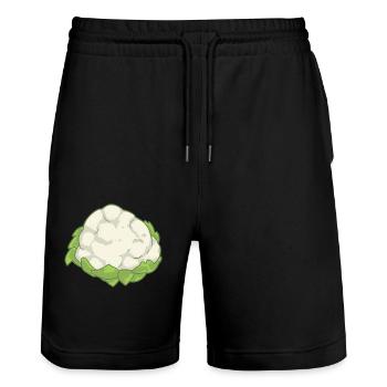 Chou-fleur Légumes Nourriture Végétal - Short de jogging bio TRAINER Stanley/Stella unisexe - noir - Devant - Nik (191cm) & Marisol (170cm)