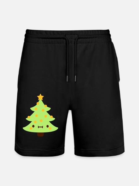 Arbre de Noël avec visage - Short de jogging bio TRAINER Stanley/Stella unisexe - noir