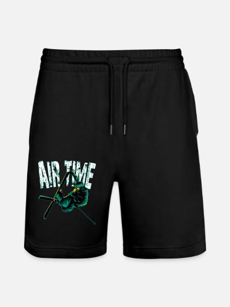 air time free ski - Stanley/Stella Trainer Unisex Organic Jogging Shorts - black