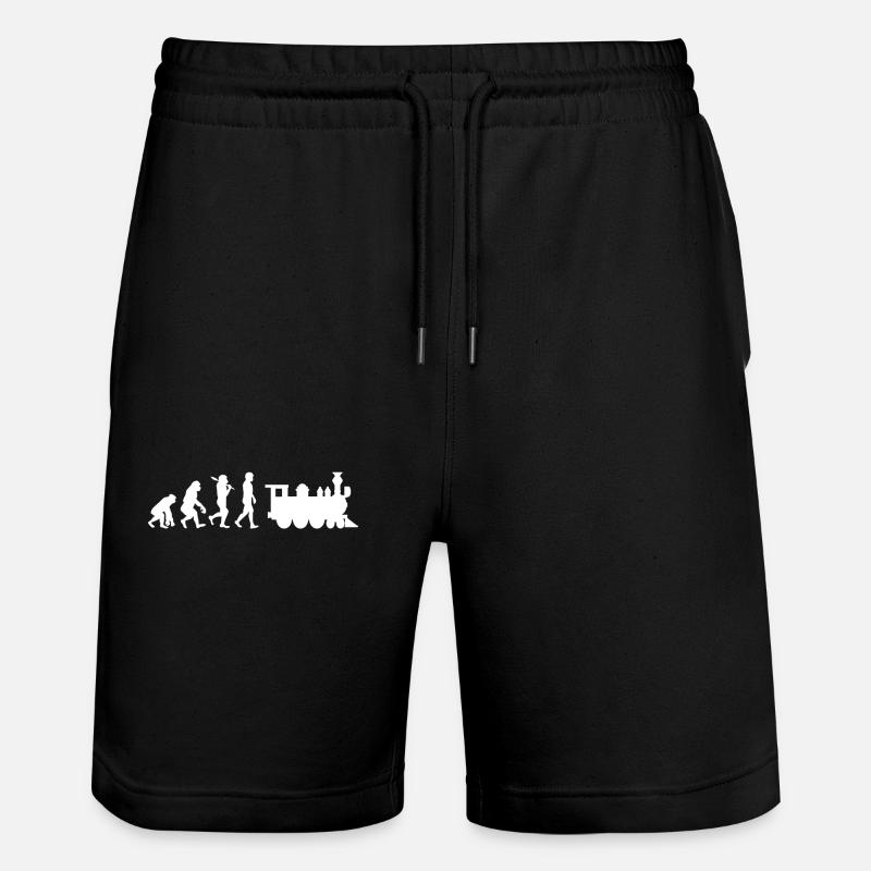 Lokomotive Evolution - Stanley/Stella Unisex Bio Joggingshorts Trainer  - Schwarz