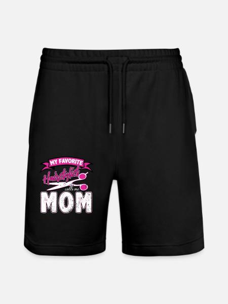 Barber mom - Stanley/Stella Trainer Unisex Organic Jogging Shorts - black
