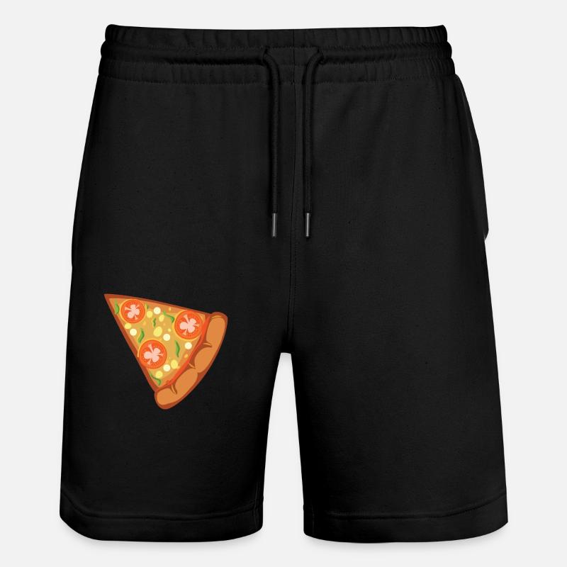 Pizza - nourriture préférée - Short de jogging bio TRAINER Stanley/Stella unisexe - noir