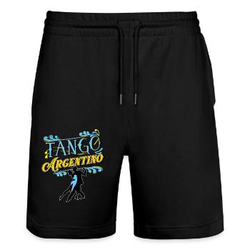 Tango, Tango Tänzer - Stanley/Stella Unisex Bio Joggingshorts Trainer  - Schwarz - Vorne - Nik (191cm) & Marisol (170cm)