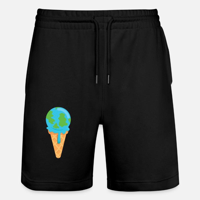 Eis Erde schmelzen - Stanley/Stella Unisex Bio Joggingshorts Trainer  - Schwarz